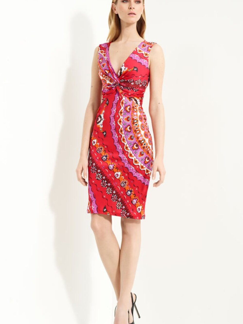 Emilio Pucci V-neck Jersey Dress Size 44
